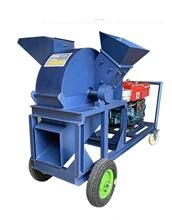 Large wood shredder dry and wet dual-use branches wood sawdust bamboo straw mushroom wood shredder