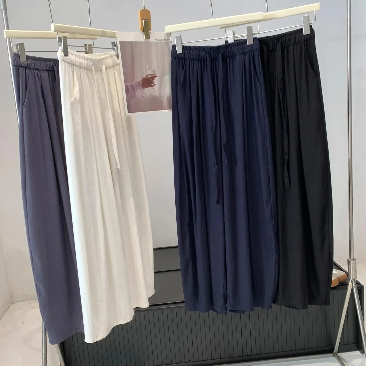 High Waist Wide Leg Pants Straight Cut Loose Fit Breathable Lightweight Summer Casual  Lyocell Fiber Comfortable Women'...