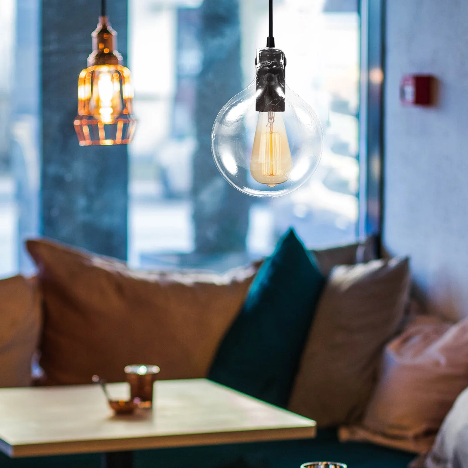 

2Pcs Clear Glass Lamp Shade Replacement for Pendant Ceiling Light Decorative Hanging Lamp Cover Modern Light Fixture