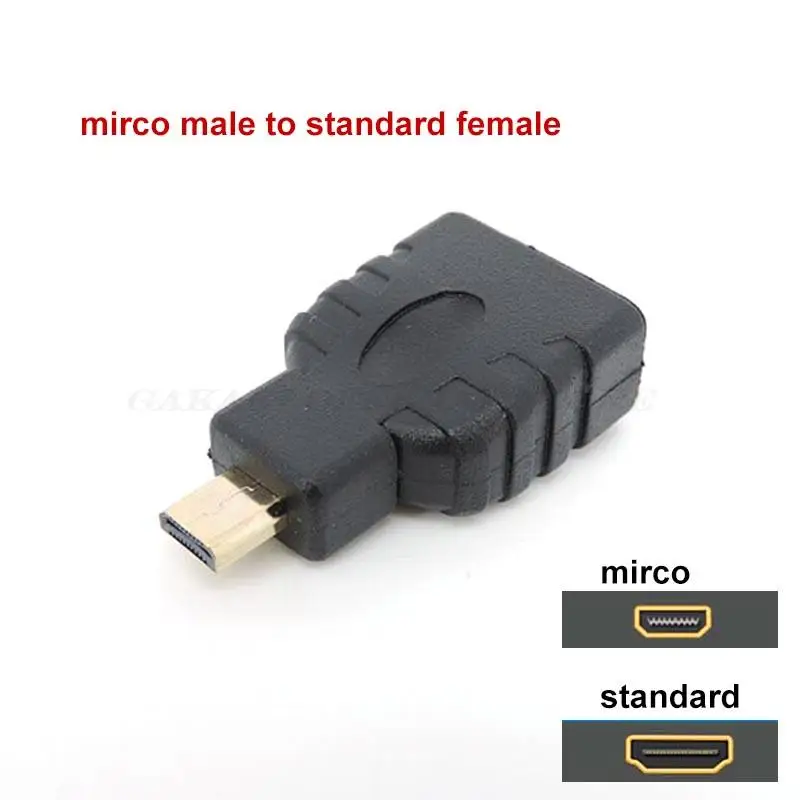 Mini Male Micro HDMI-compatible Male to Standard Female Adapter Converter Connector for HDTV Cable