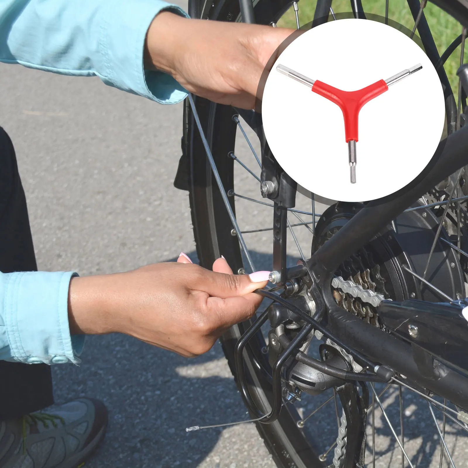 

3 way Wrench Bike Repair Tool Steel Y Shape Spanner Portable Cycling Maintenance Small Size Outdoor Use Practical