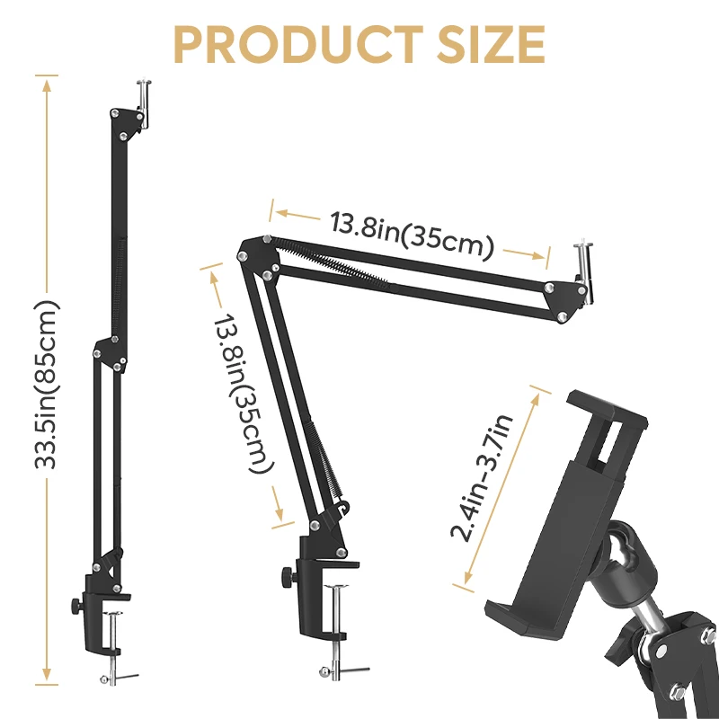 دائرة علوي ضوء حلقة ليد ، ضوء سيلفي USB ، حامل وحامل هاتف ، جهاز تحكم عن بعد ، مصباح صور مكتبي للاجتماع ، فيديو ، 10"