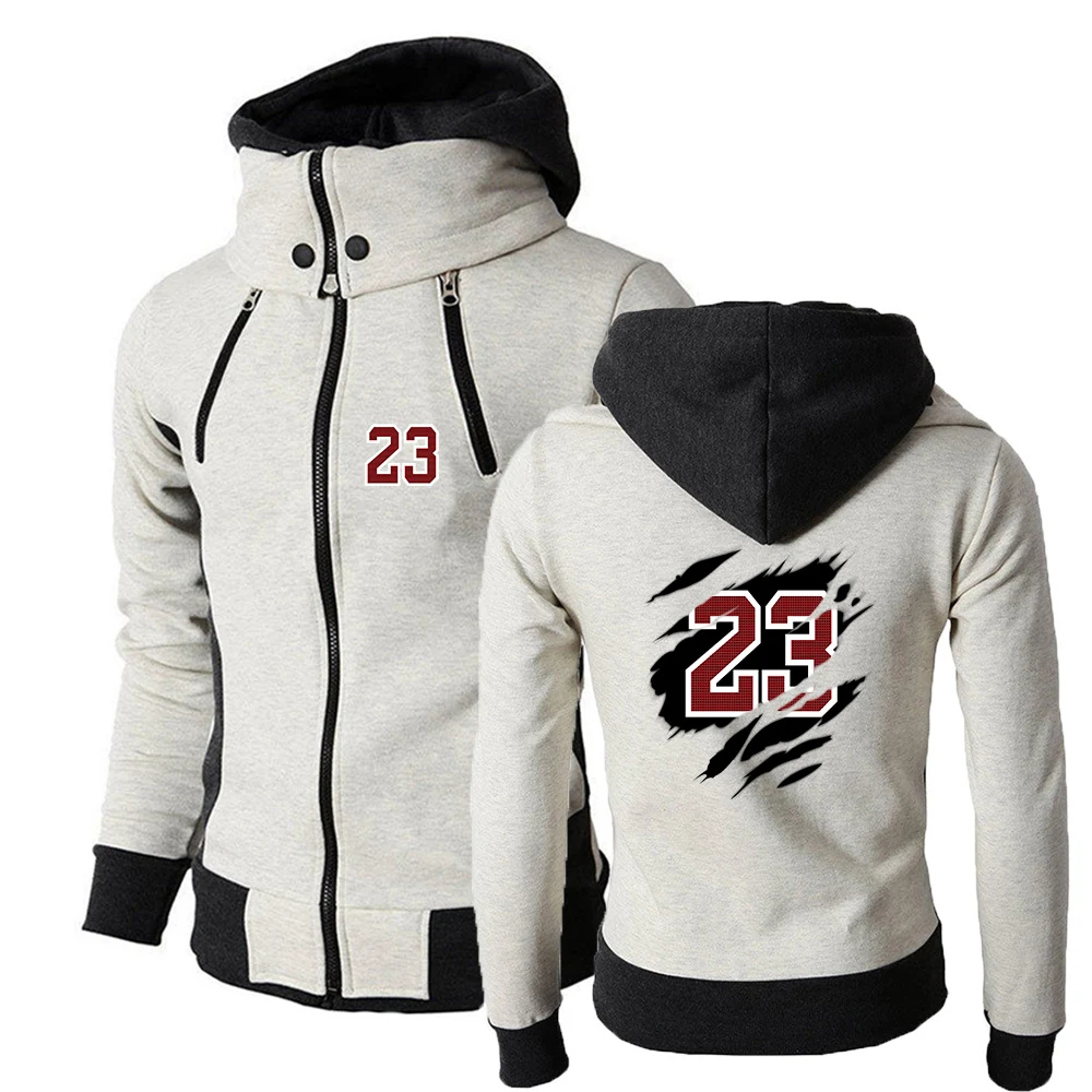 2024 Chicago 23 Jersey Letter Number Spring and Autumn New Men Zipper Hoodie High-quality Causal Comfortable Sport Slim-fit Coat