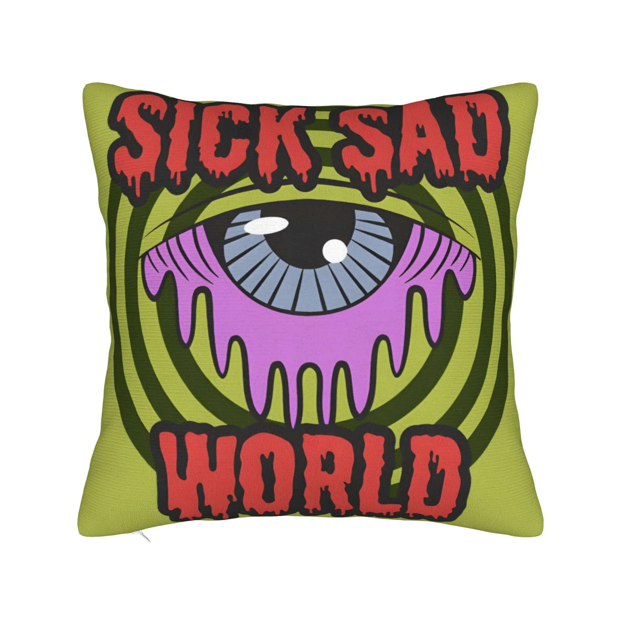 Sick Sad World Logo Darias Square Pillow Case  Cushion Covers Fashion Zippered Decor Pillowcase for Sofa 40*40cm