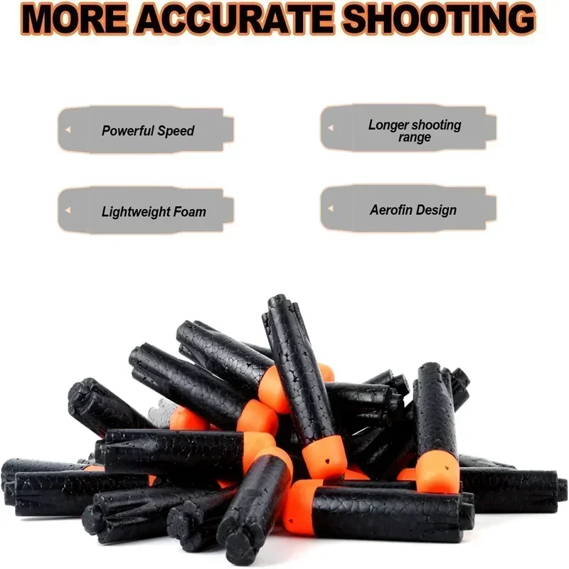 

F40PCS Новые черные пули для Ultra Toy Guns Refill Pack The Ultimate In Darts Sniper Game, совместимые только Ultra Blaster