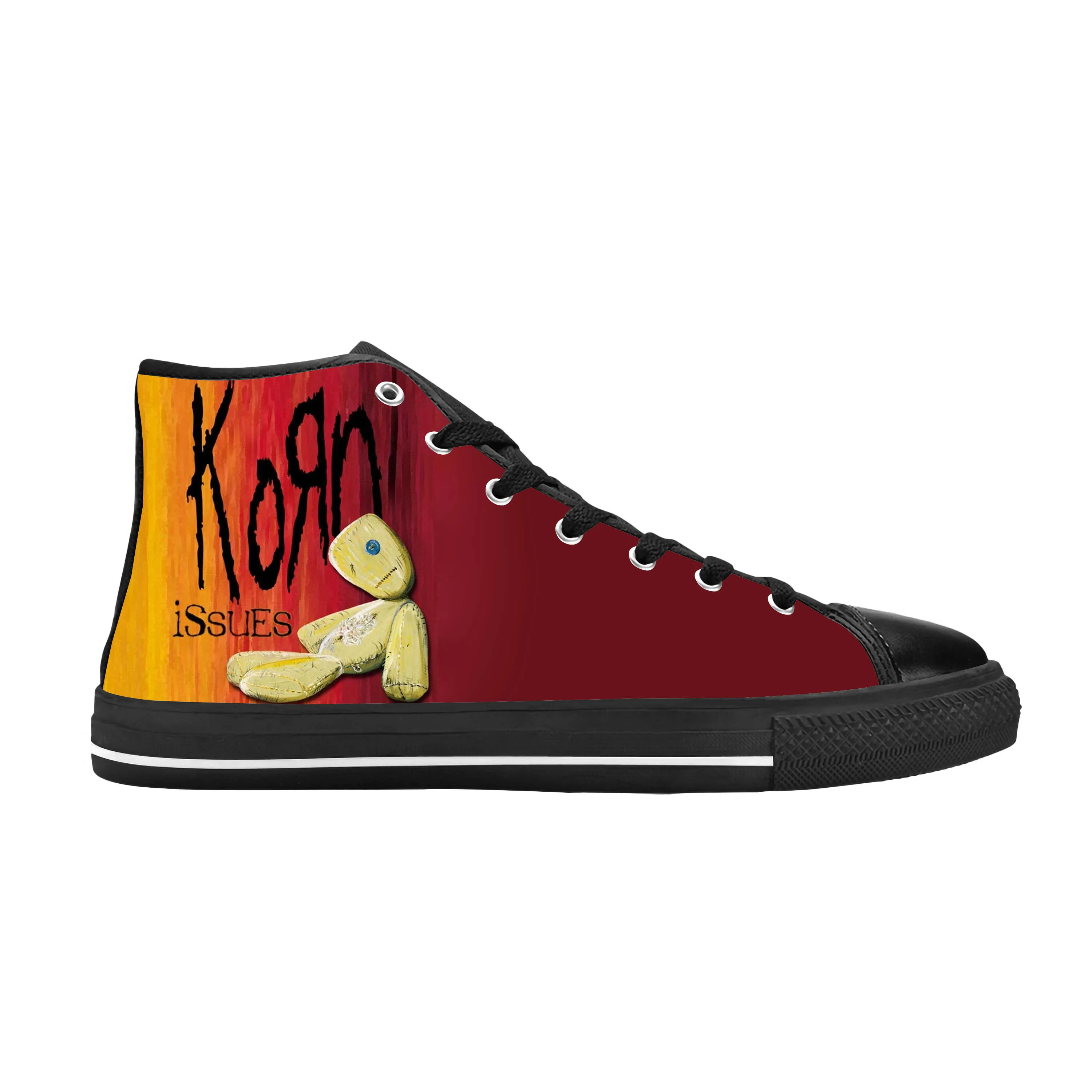 Korn Metal Rock Band Music Horror Fashion Popular Casual Cloth Shoes High Top Comfortable Breathable 3D Print Men Women Sneakers