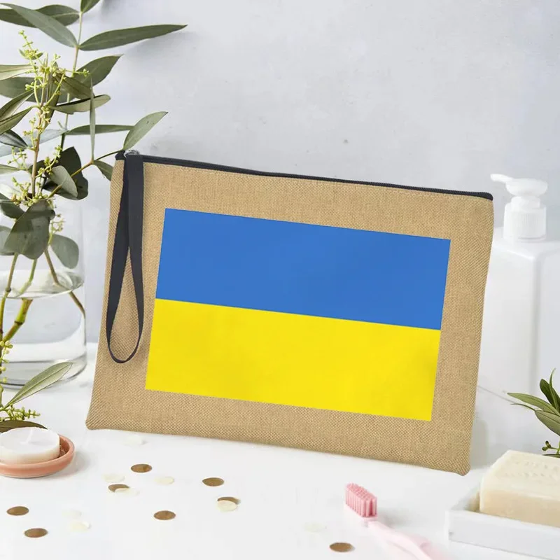 Bunte Schmetterling Vogel Ukraine Muster Make-up Veranstalter Leinen Reiß verschluss Tasche Bleistift Fall Mädchen Frauen Taschen im Angebot weibliche Taschen