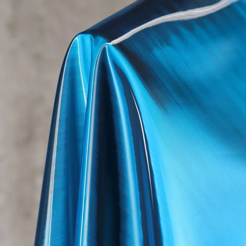 Sapphire TPU Gradient Mirror Gloss Wrinkle Resistant Three-dimensional Silhouette Background Creative Clothing Designer Fabric