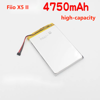 Replacement Battery for Fiio X5 II  FiiO x5 Second Generation  Player rechargeable Battery 3.7V 4750mAh