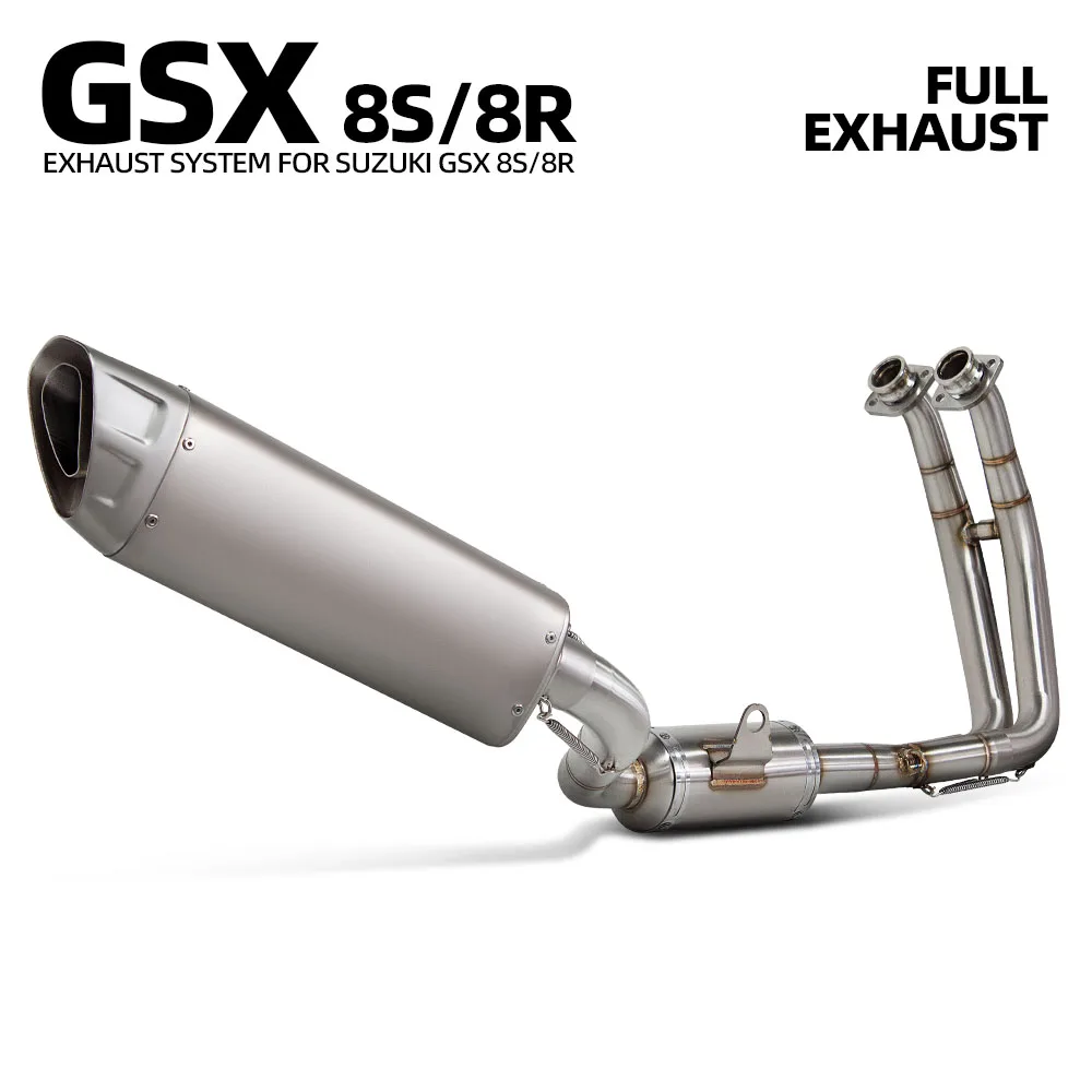 Motorrad Auspuff Volle System Ändern Für Suzuki GSX8R GSX8S 22-25 Front Link Rohr Akra Schalldämpfer Escape Racing StreetBike kit
