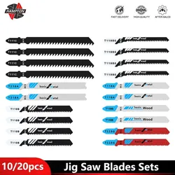 HAMPTON Jigsaw Blades 10/20pcs T111C T218A T114D T119B T-Shank for Wood/Metal Cutting Tools