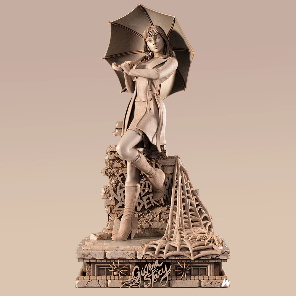 Miniature di eroine urbane spunky in scala 1:18 - Kit in resina 3D ad alto dettaglio |   Oggetti da collezione non dipinti (A3167)