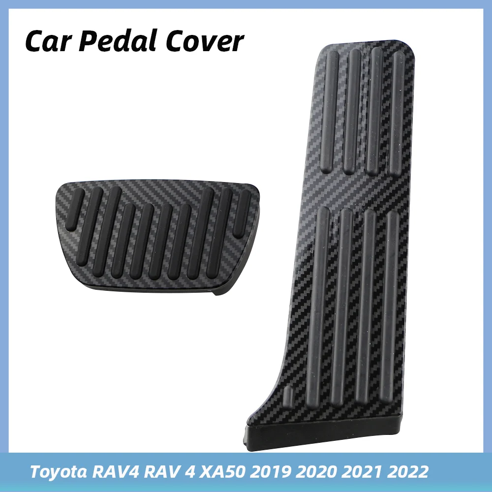 

Aluminum Accelerator Gas Brake Pedal Non-Drilling Cover Footrest Pad for Toyota RAV4 RAV 4 XA50 2019-2022 Accessories