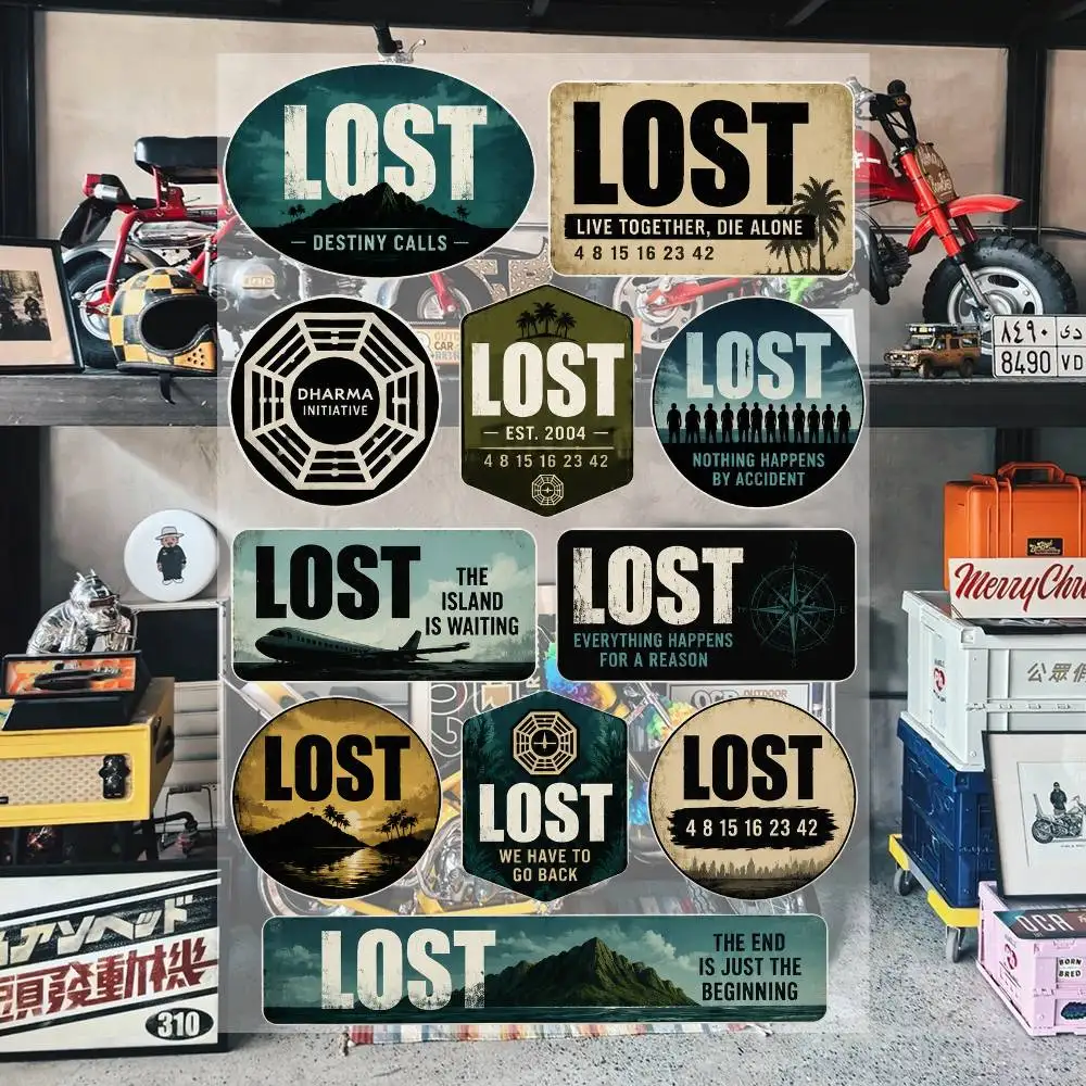 L-oS-T- Aesthetic Graffiti Waterproof PVC Stickers for Car Motorcycle Skateboard Helmet Notebook 5
