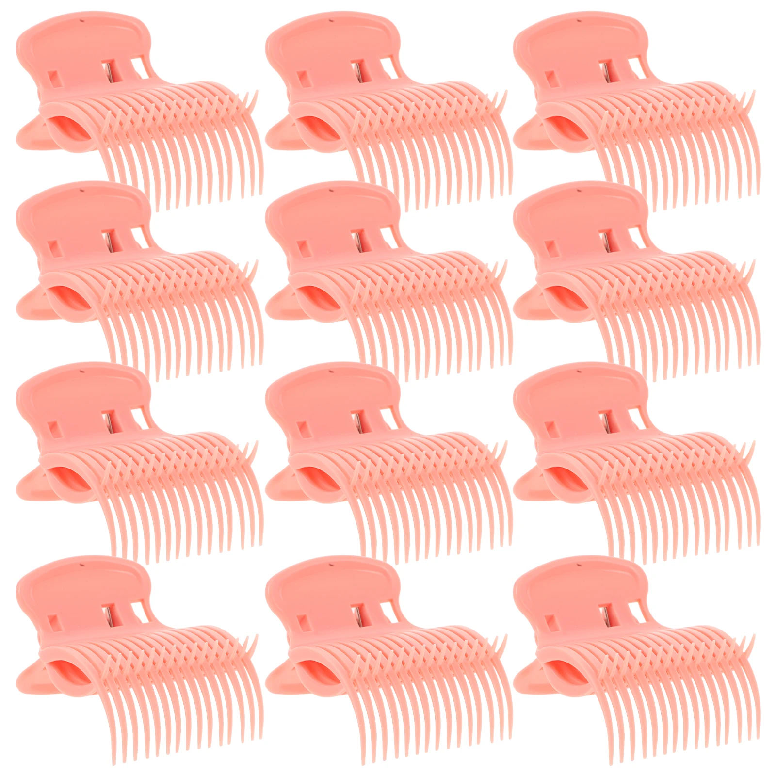 

12pcs Insulated Clips Heat Resistant Curler Jaw Roller Plastic Securing Clamp Tools for Hairdressing Salon Styling
