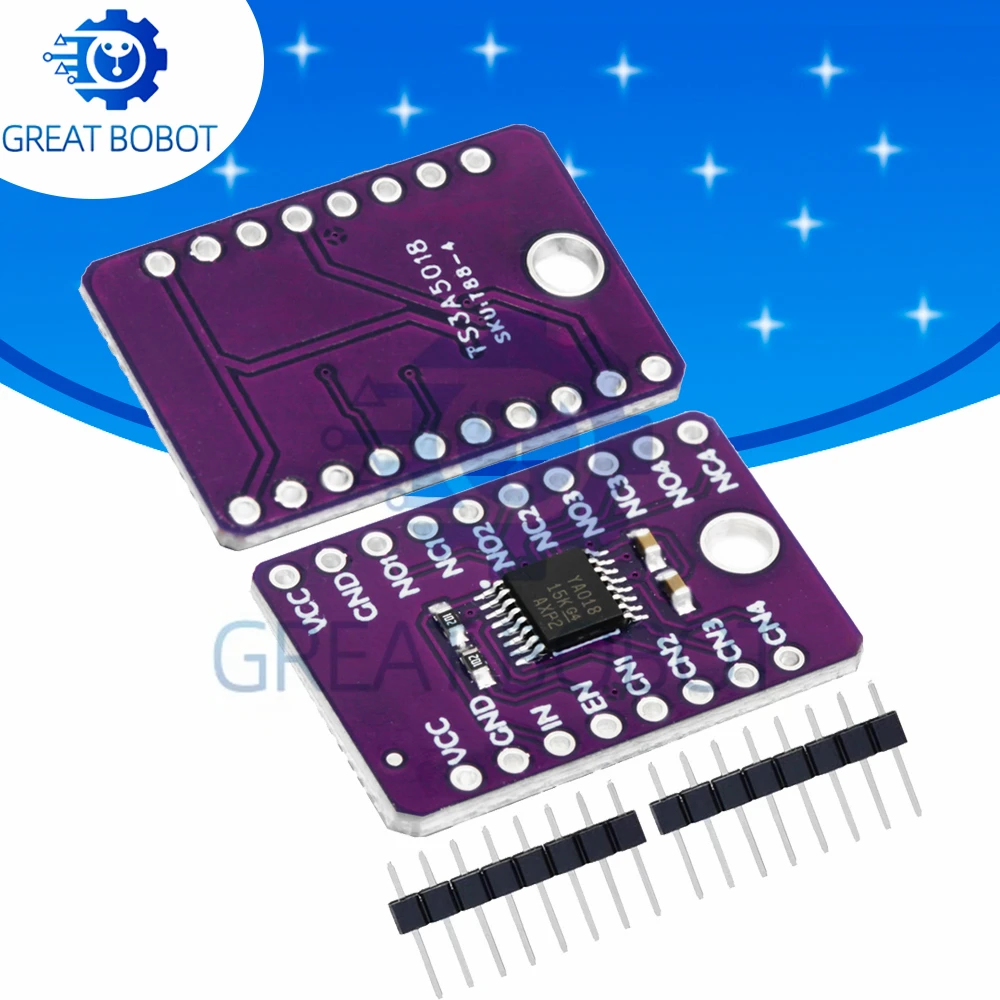 TS3A5018 4-Channel SPDT Analog Switch, 10Ω Low RON, High-Speed CMOS Switch for Signal Routing Multiplexer