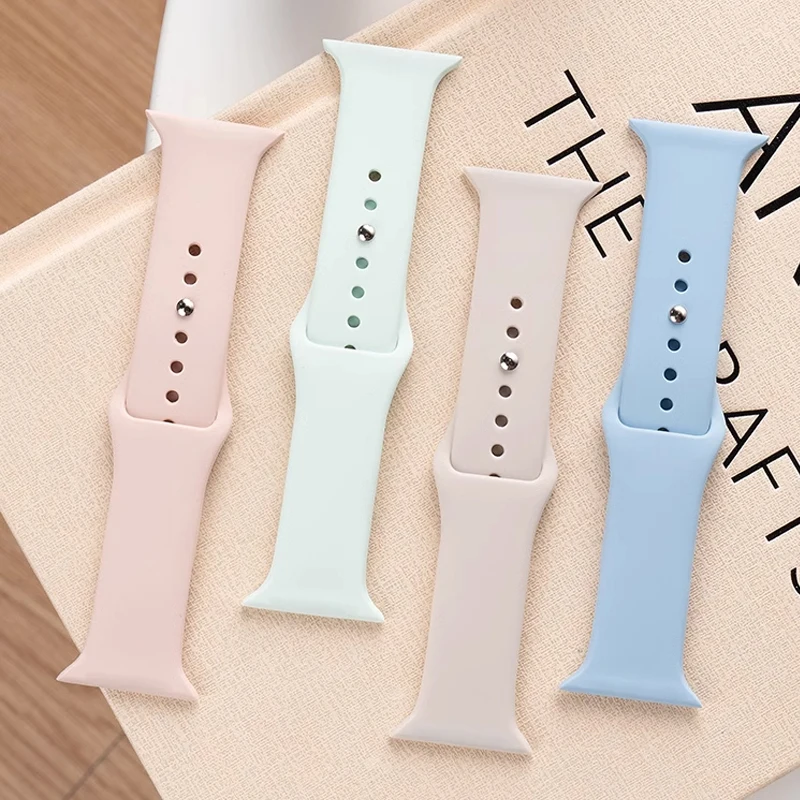 

Silicone Band For Apple Watch straps 40 mm 49mm 45 mm 44mm 46mm 42mm 41mm 38mm sports bracelet iWatch series 10 9 8 3 SE ultra 2
