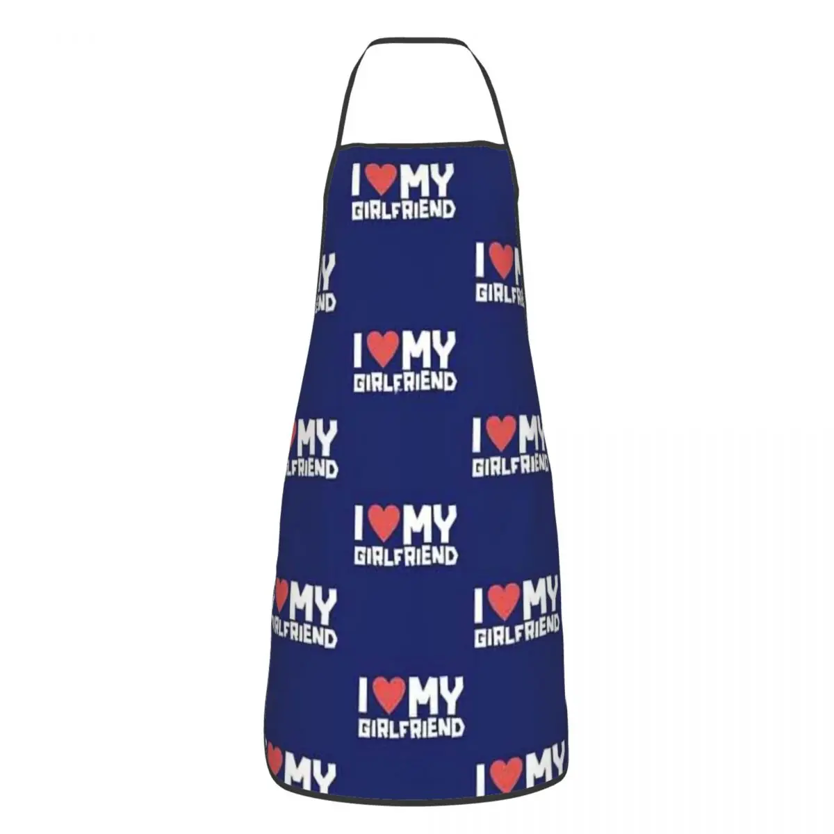 I Love My Funny Girlfriend Awesome Print Cute Gift Apron Chef Cooking Baking Tablier Bib Kitchen Cleaning Pinafore for Women Men