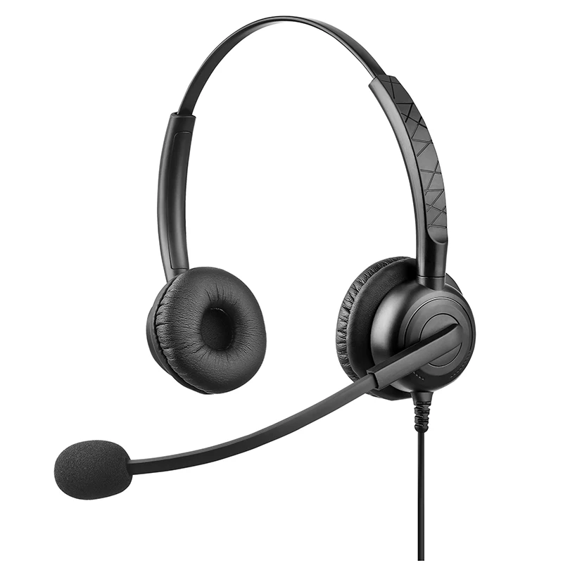 Cuffie telefoniche B25 con microfono comode auricolari comunicati per telefoni da ufficio call center Porta USB RJ9 da 3,5 mm