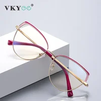 VICKY, gafas de lectura de diseño a la moda para mujer, montura óptica rosa, gafas graduadas personalizadas antiluz azul para ordenador 3105