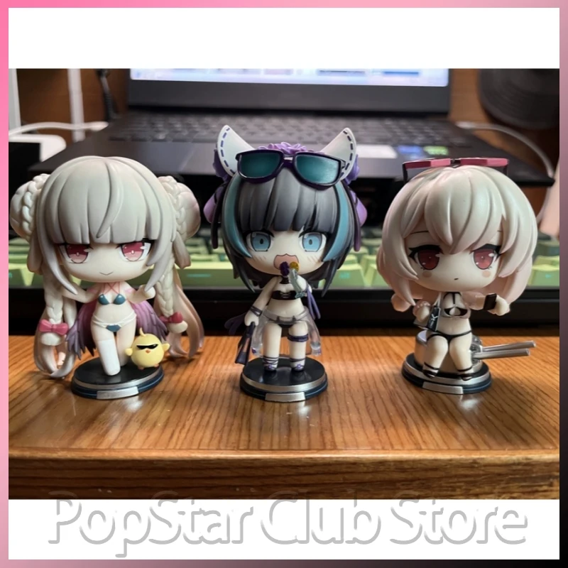本物のハナビーアズールレーン夏水着-vol-2-10-センチメートルゲームフィギュア-q-バージョンモデルかわいいデスクトップ装飾コレクションファンおもちゃギフト