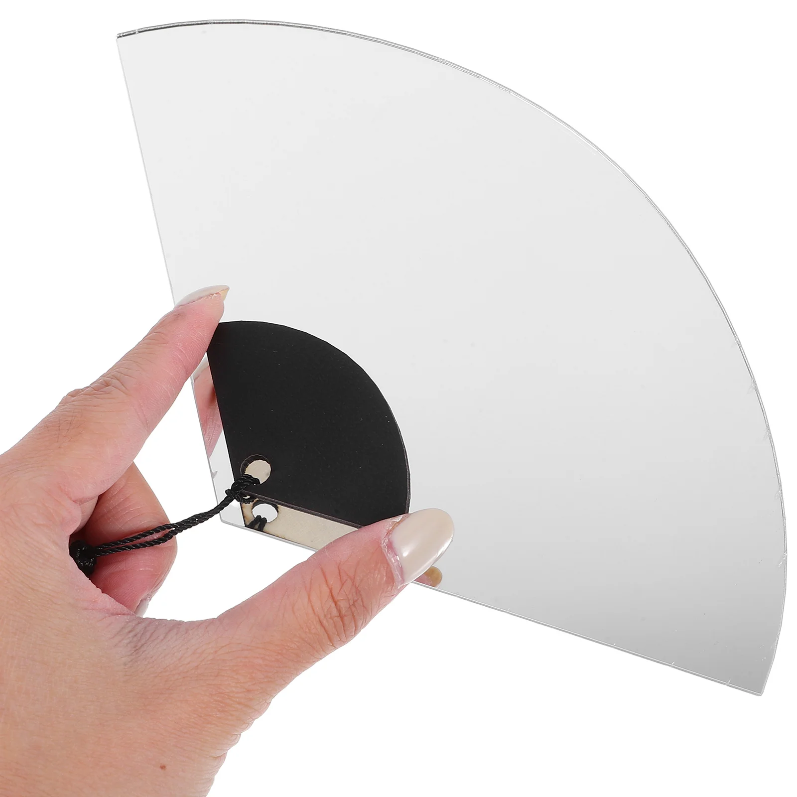 

Fan Shaped Mirror Wall Stickers Waterproof Peel Stick Decor For Garden Farmhouse Outdoor Indoor Use Reflective Wall Art