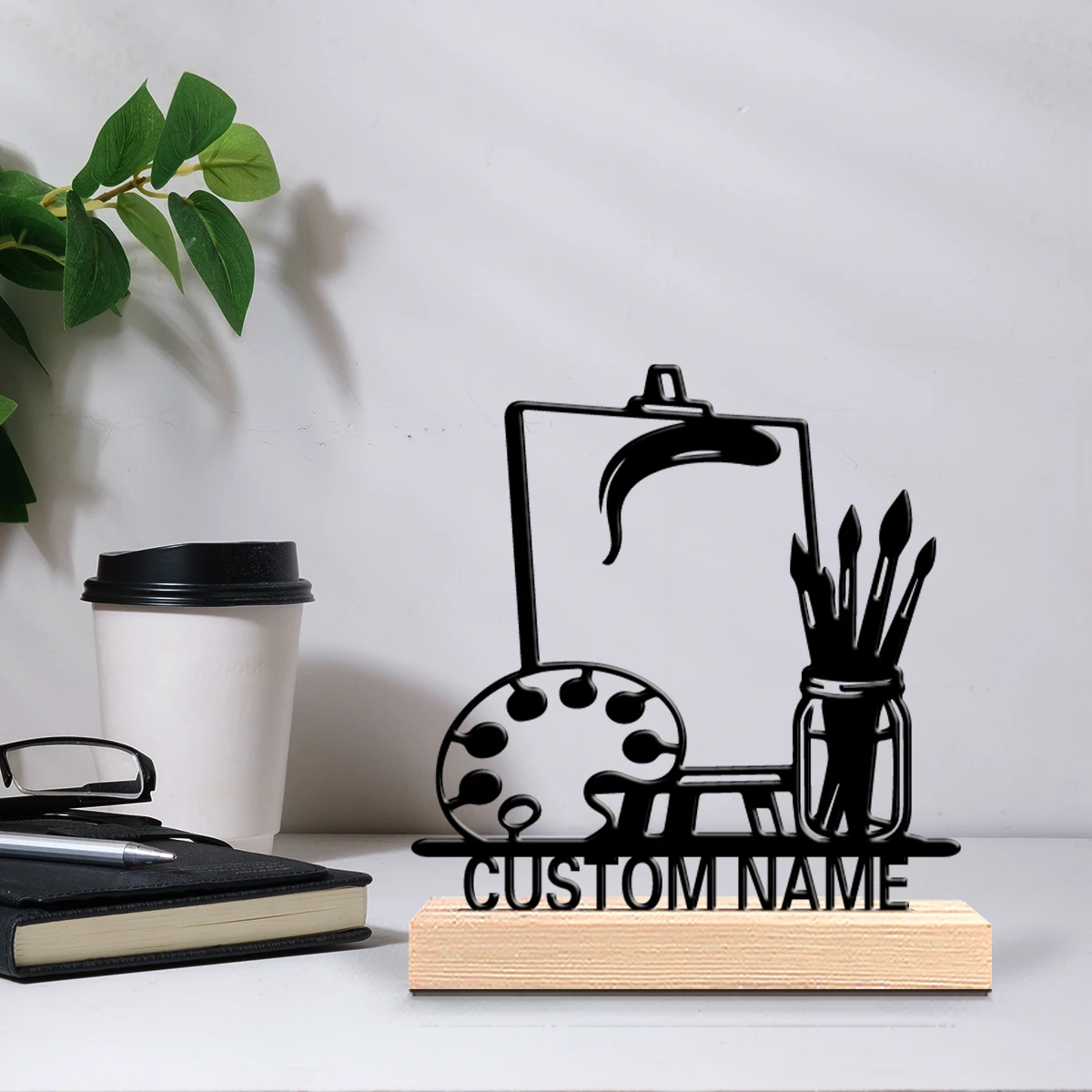 1pc Cute Personalized Custom Painting Wooden Base Bar Decor for Kitchen Dining Room Modern Rustic Themes Wedding Decorations