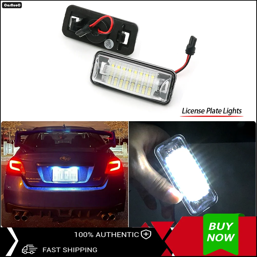 For Subaru Forester Crosstrek Outback Ascent 2Pcs Ultra Bright LED License Plate Lights