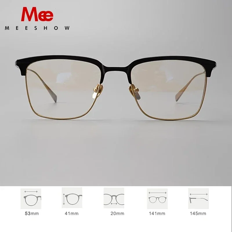Loopnblue Pure Titanium Glasses frame Oversize Square Business  Eyewear Optical Prescription Japen Luxury Eyeglasses Men Myopia