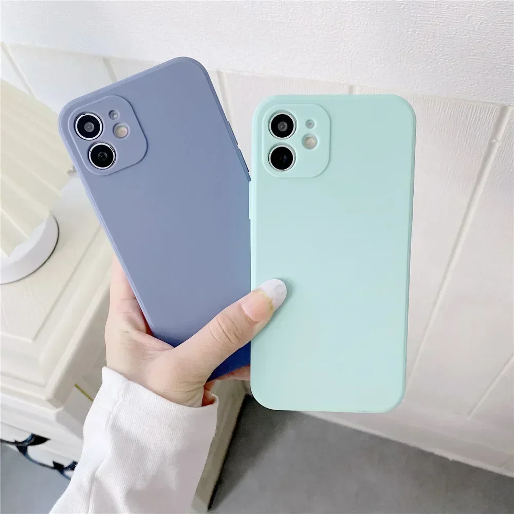 

Чехол для P40 Lite, Одноцветный квадратный силиконовый чехол для телефона Huawei P30 Lite P20 P50 Pro Mate 10 20 30, мягкий силиконовый чехол-бампер