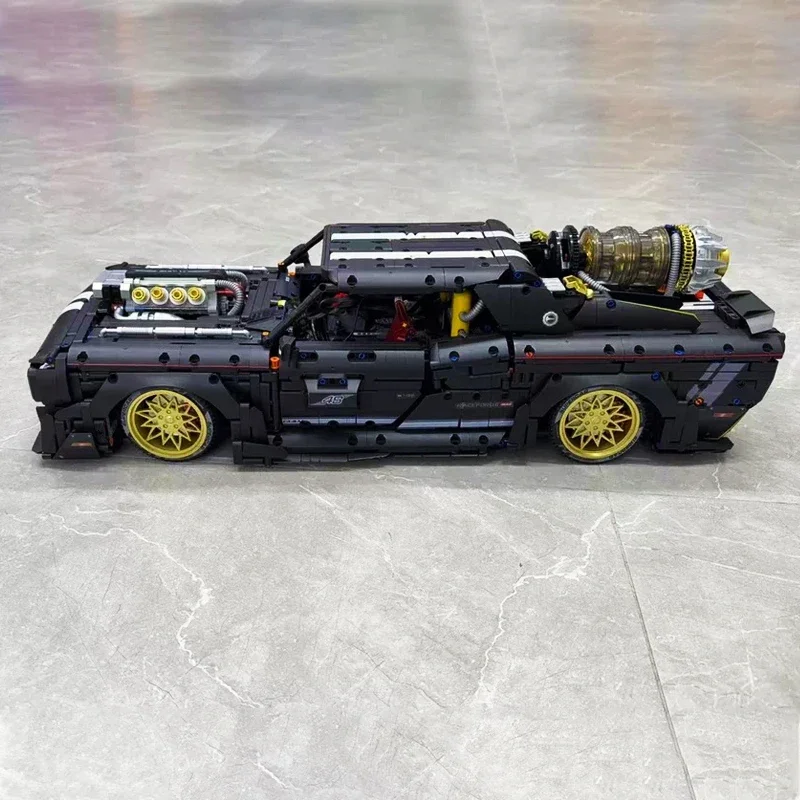 High-Tech City Mustang Sport Car Building Block Technical Remote Control Speed Racing Vehicle Model Bricks Toys For Kid Gift MOC