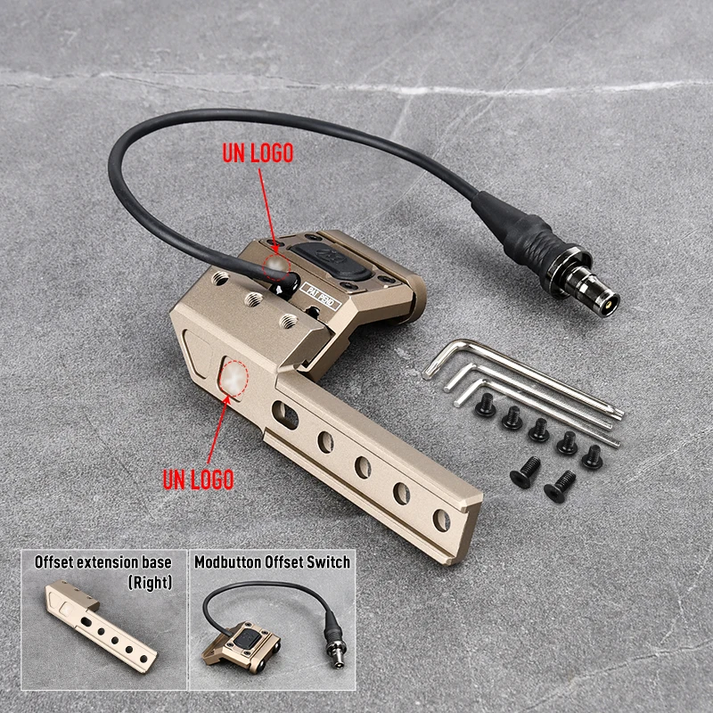 WADSN PLH V2 Taktische Modlit-Taschenlampe, hohe Leistung, 1300 Lumen, PLH-V2 Scout Light Modbuttn Switch Light Mount Base Airsoft WeaponGear 5