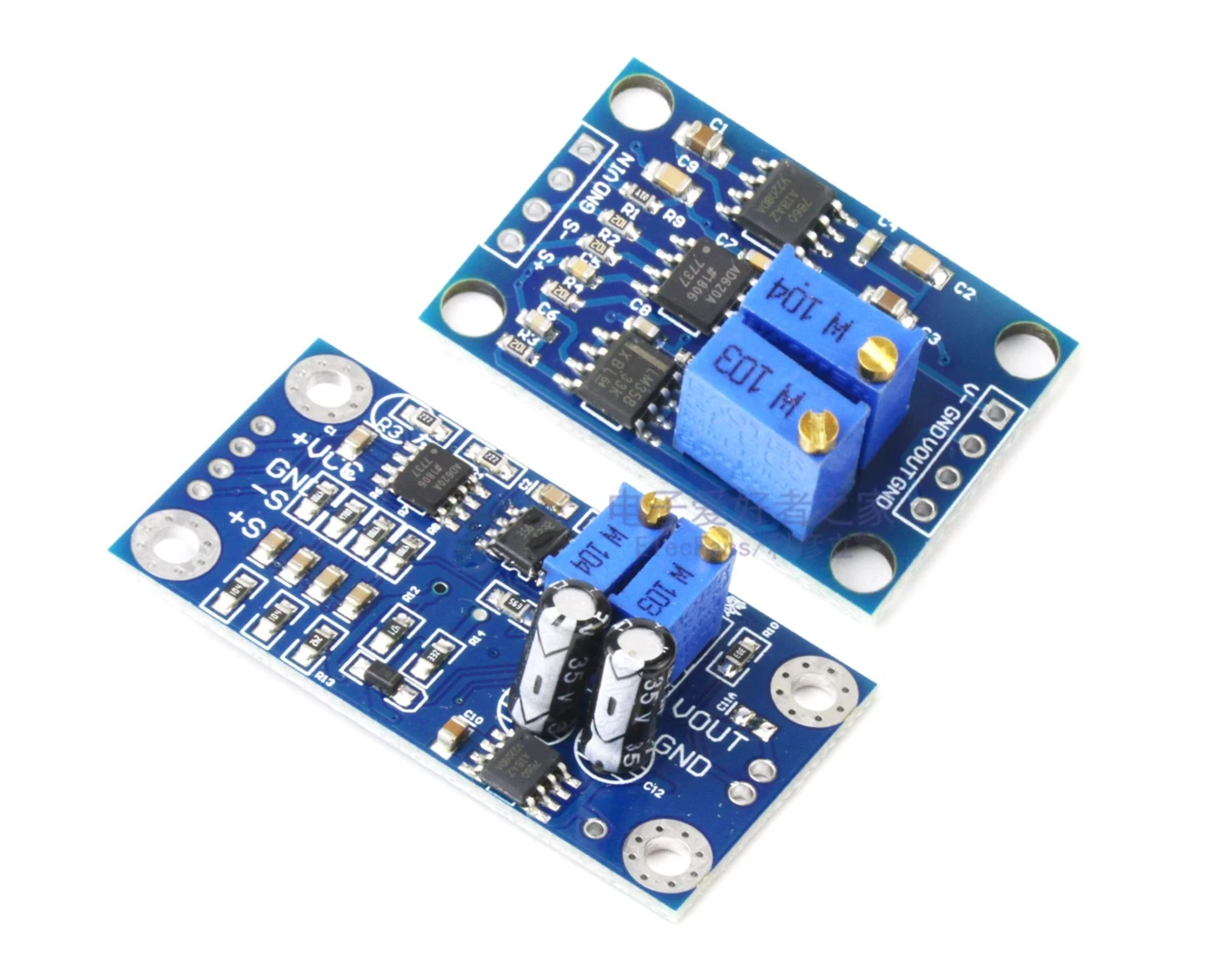 Voltage amplifier module, high precision, microvolt/millivolt, small signal instrumentation amplifier board, transmitter