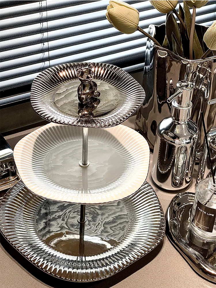 

Декоративная фруктовница Cerc Nordic для послеобеденного чая, поднос для закусок, конфет и фруктов, для журнального столика в гостиной