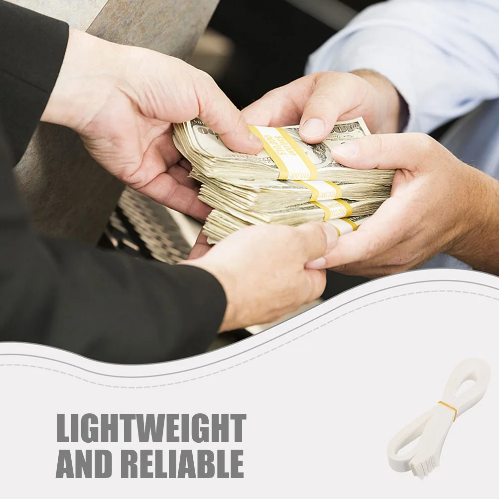 80pcs Paper Convenient Paper Money Bands Straps Cash Wrapping Convenient Money Bands White Simple Practical Key Storage