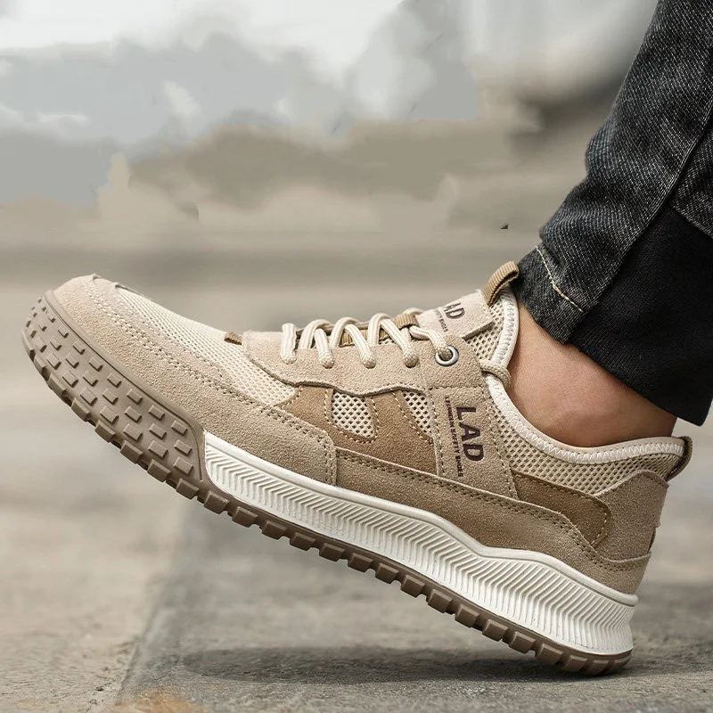 men casual breathable steel toe covers work safety shoes worker tooling security boots summer safe sneakers protective footwear
