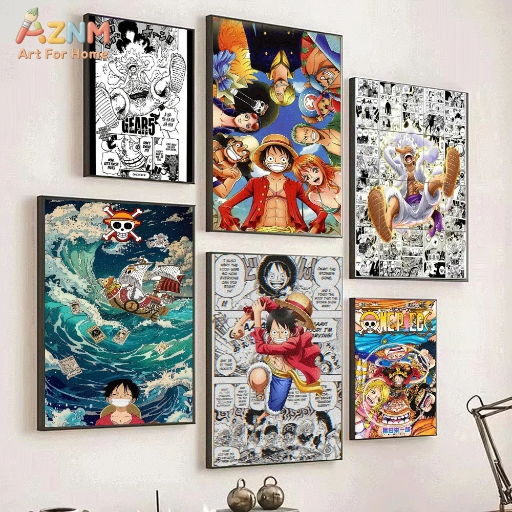 AZNM 원피스 루피 기어 5 니카 만화 패널 애니메이 - Home Decor Wall Panels 리뷰 및 가격