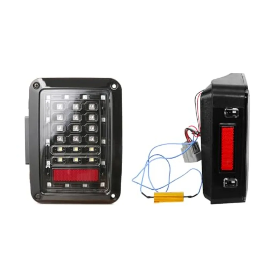 

Светодиодный задний фонарь JK в сборе для Jeep JK Wrangler 20072018 гг., неограниченное количество встроенных стоп-сигналов и улучшенной видимости указателя поворота