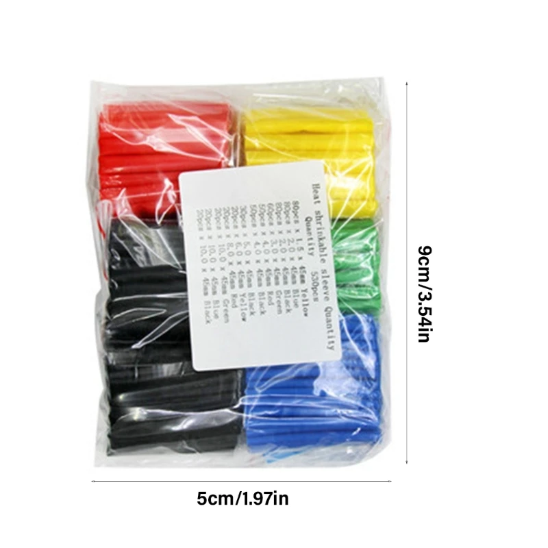 127/164/328 / 530Pcs Conjunto mangas tubo resistentes calor Tubo termorretrátil para Fio
