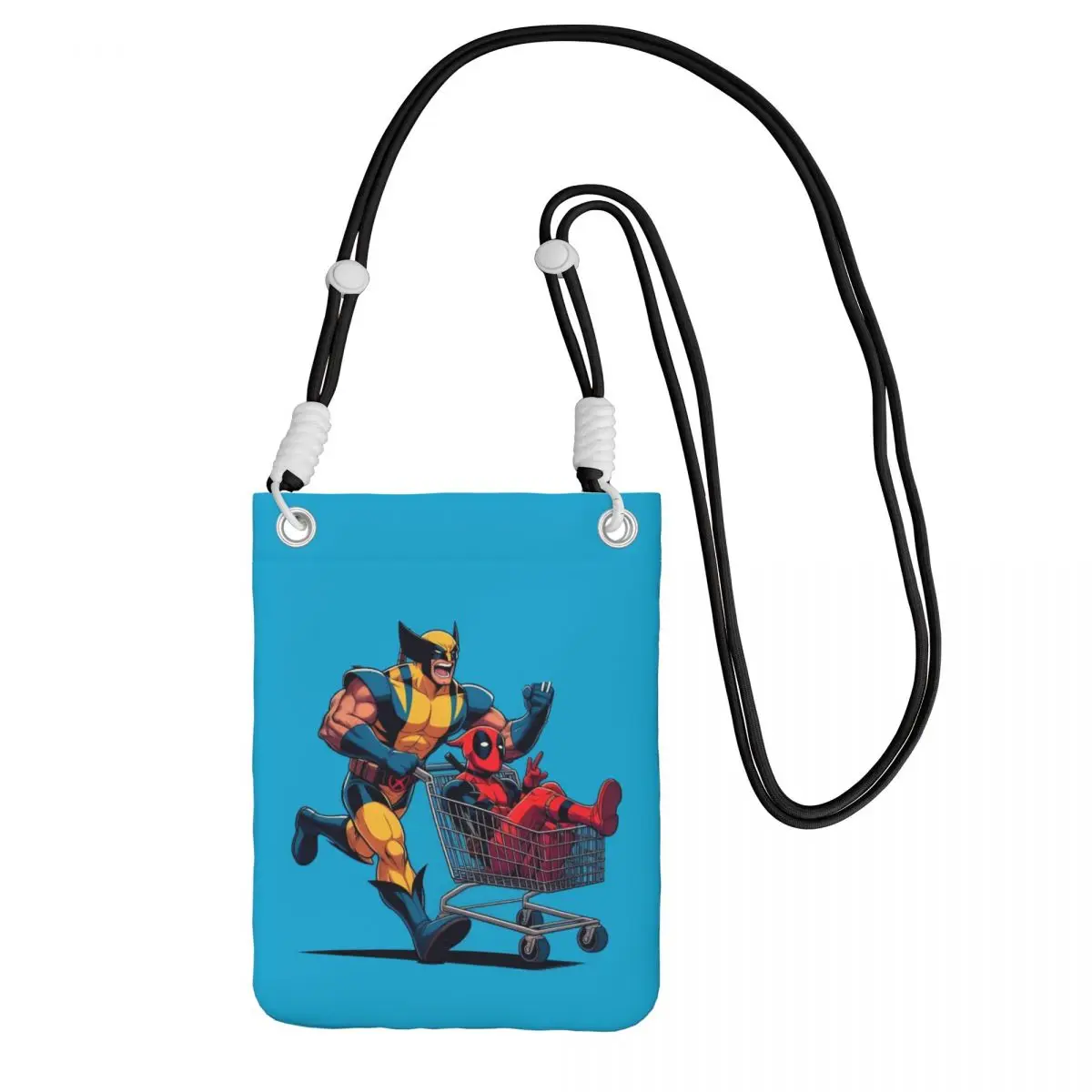 

Custom Deadpool Smart Phone Wallet With Strap Superhuman Crossbody Bag Men Women Cycling Camping Mobile Phone Bag
