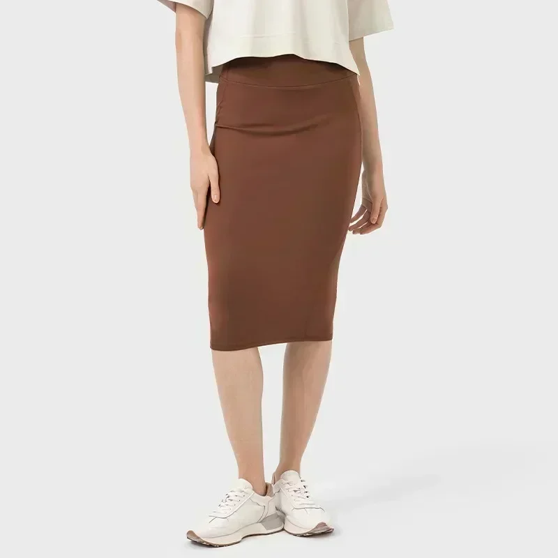 

Lemon Slim Fit High-Rise 20" Skirt Buttery-soft 4 Way Stretch Knee Length Skorts Casual Dress With Waistband Hidden Pocket