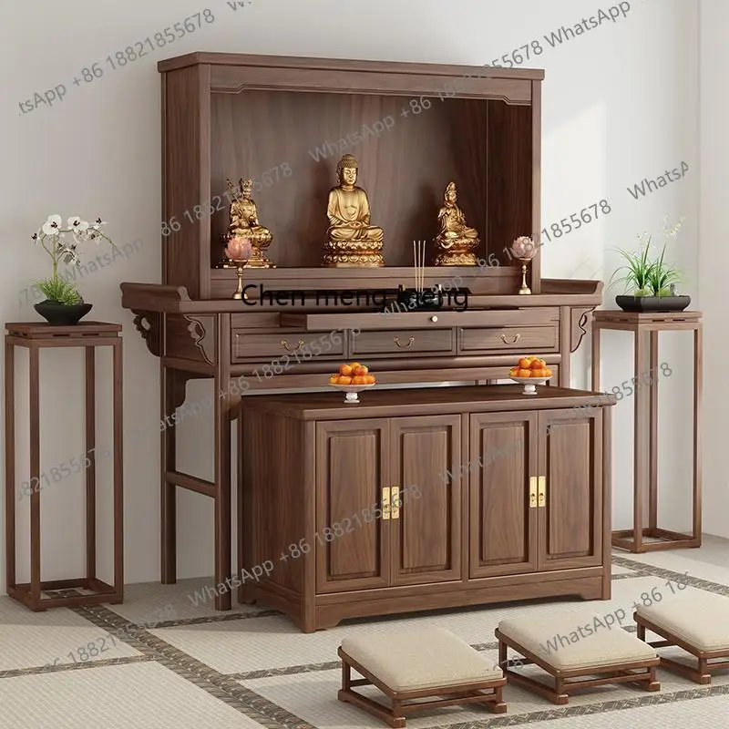 

Table incense case household shrine new Chinese vertical cabinet Buddha cabinet Ming style God of Wealth cabinet