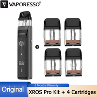 Original Vaporesso XROS Pro Kit 30W Vape with 1200mAh Battery  + Extra 4pcs 3ml 0.4ohm Mesh Pod Cartridge E Cigarette Vaporizer