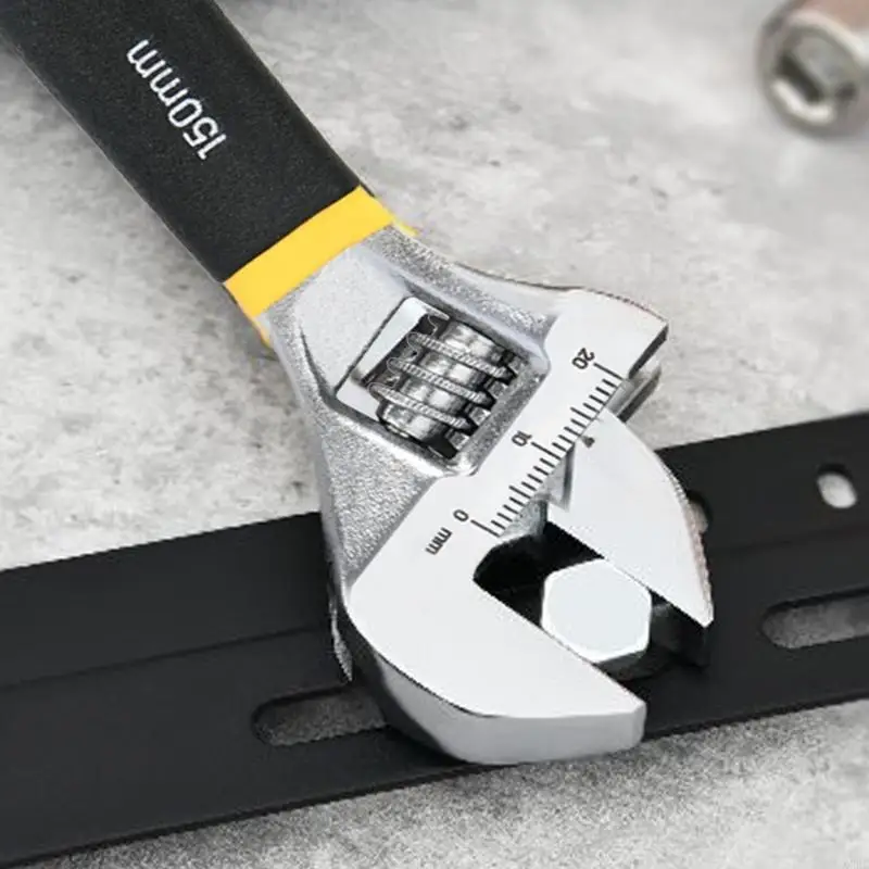 20mm Wide Opening Jaw 6inch Adjustable Wrench for Home, Garage, Workshop KXRE