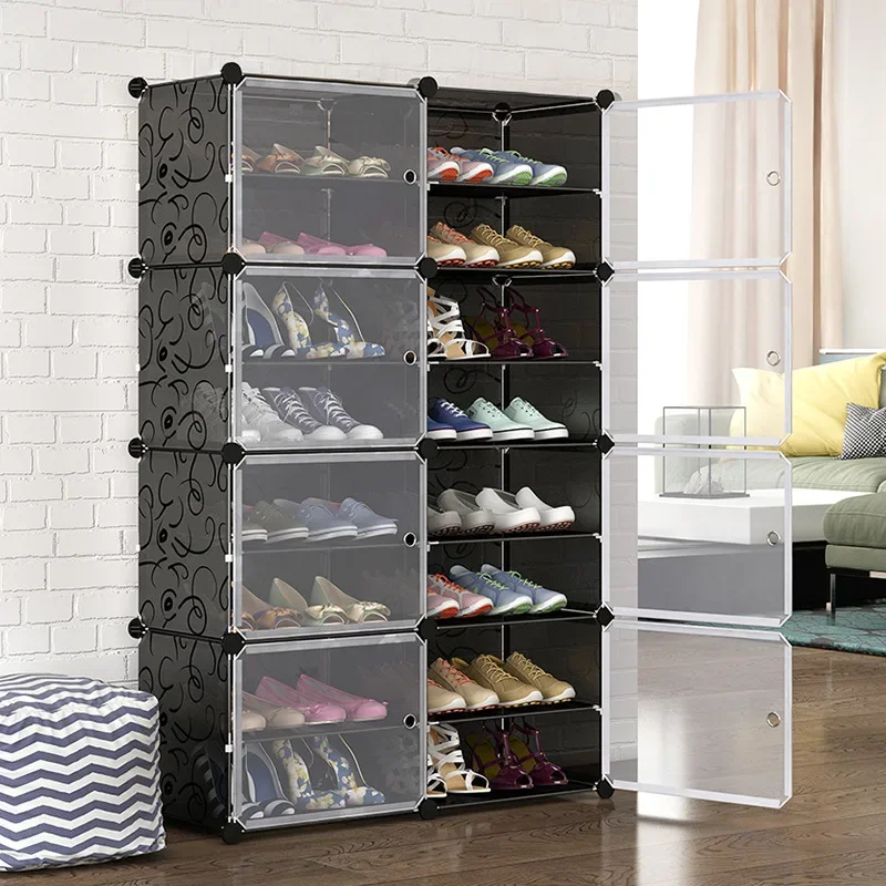 Multi Plastic   Rack Cabinet Organizer Storage Waterproof Shoe Storage Cabinet  Shoe Box Modern Rack Resin