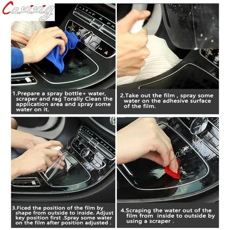 For Voyah FREE 2024 Car interior Accessories film transparent TPU Navigation Gear Panel Center Console Anti-scratch resist refit