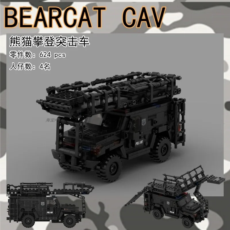 MOC Panda Climbing Car 3033 Military Armored Vehicle Army Weapons Building Block Assembly  Figures Accessories Guns Bricks Toys