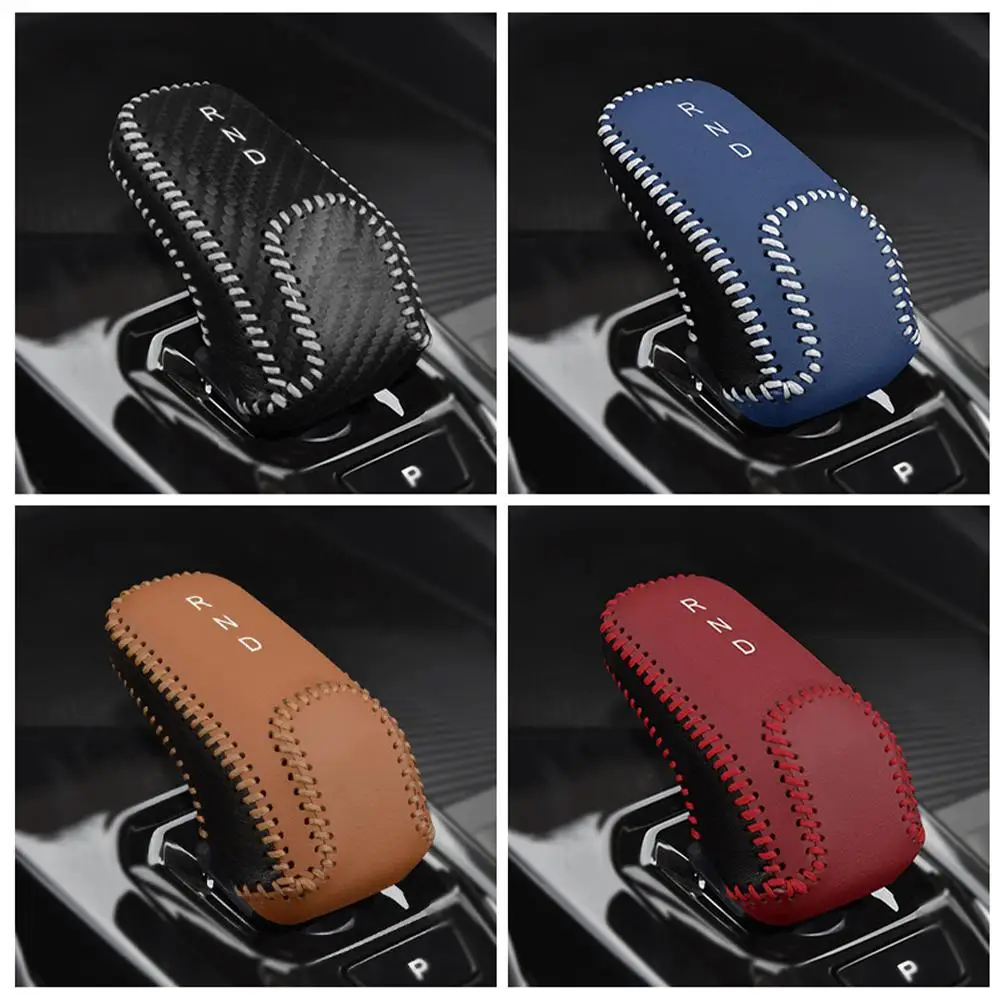 Collar Leather Car Gear Lever Cover Shift Knob Protector Pad Auto Modify Decor Accessaries