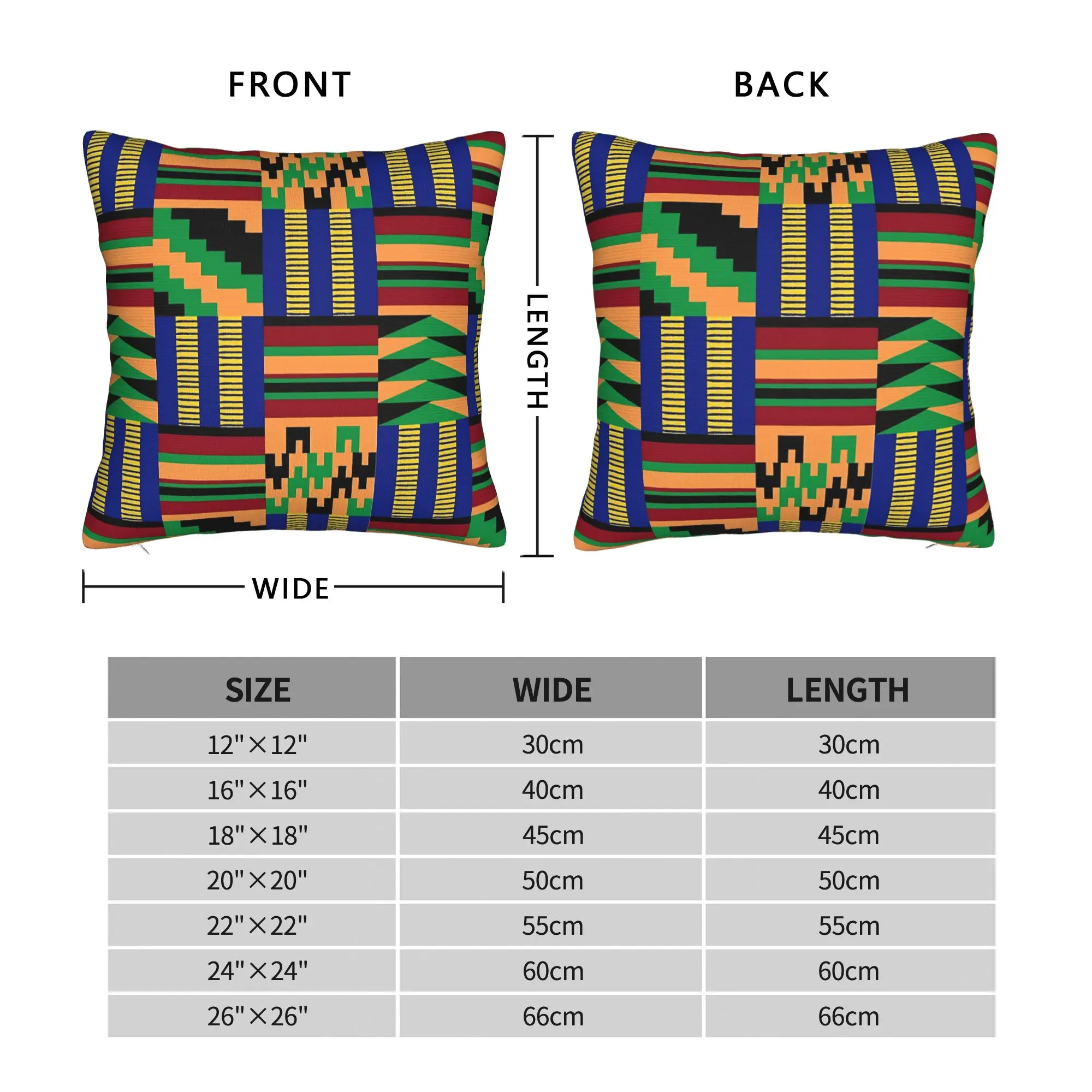 African Pattern Authentic Kente Cloth Pillow Case  Vintage Pillow Cover Graphic Pillowcases For Living Room Sofa