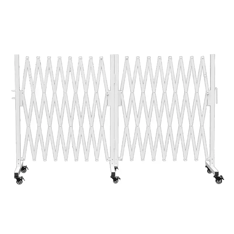 Portable Expandable Barrier Folding Gate with Locking Wheels Mobile Safety Barrier for Crowd Control